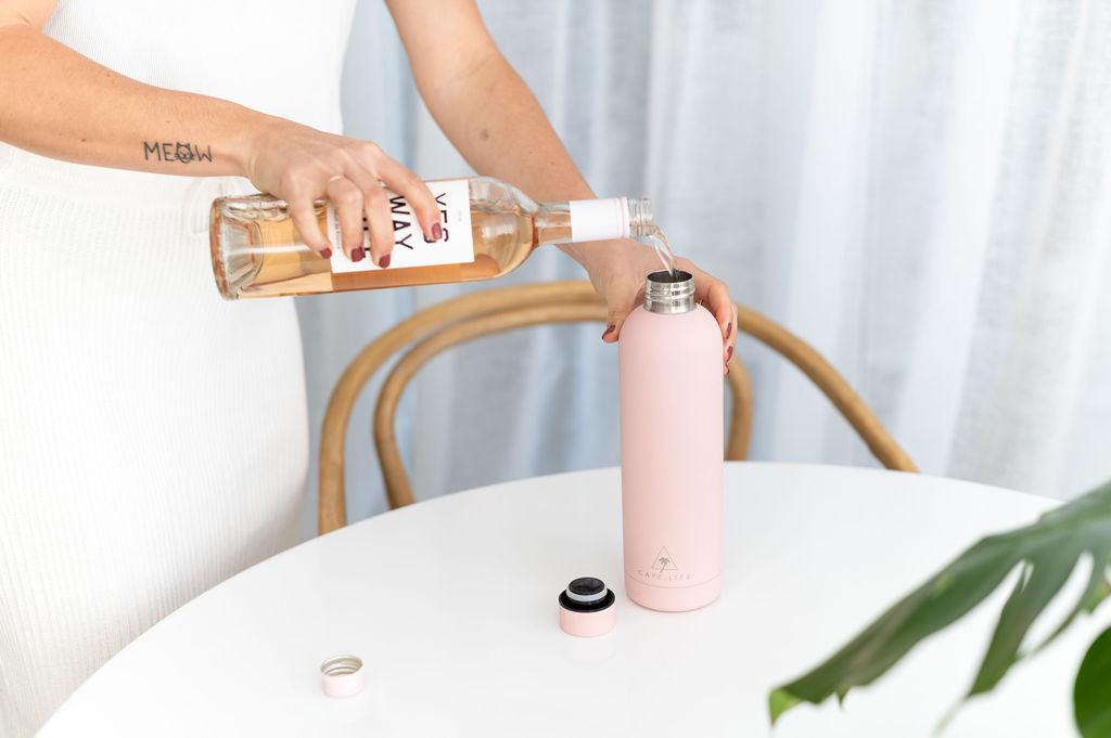 Flamingo | 750ml Water Bottle | Matte Pink - Caye Life