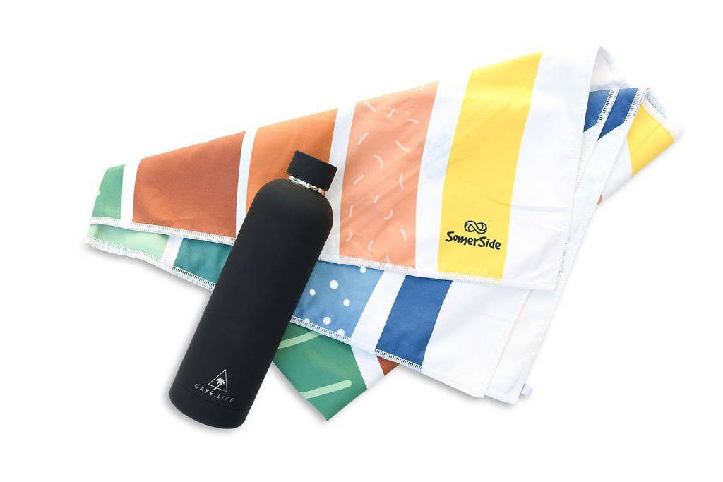 Fraser Eco Bundle | SomerSide Towel & 750ml Water Bottle - Caye Life
