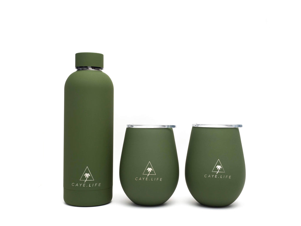 Bermuda Bundle | 750ml Water Bottle and 2 x Reusable Cups - Caye Life