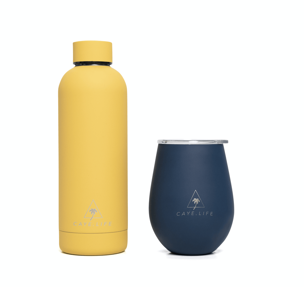 Santo Bundle | 500ml Water Bottle and Reusable Cup - Caye Life