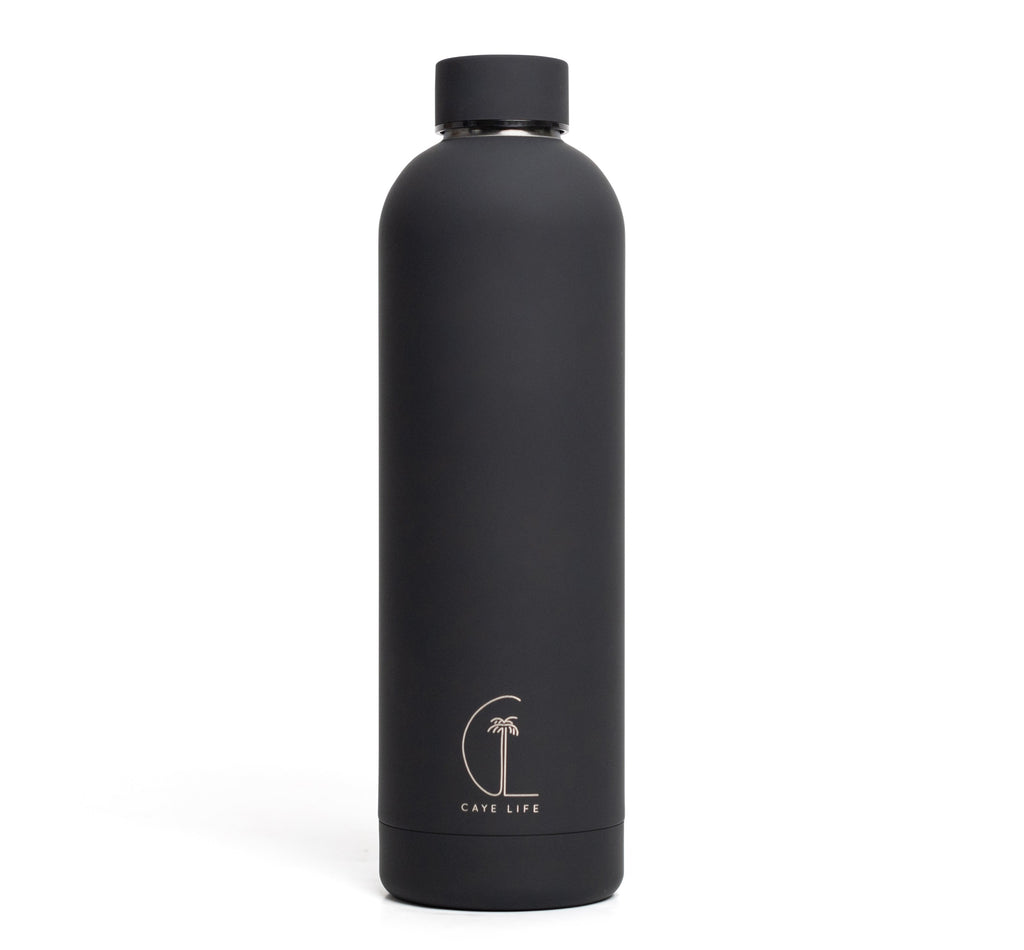 Black 750ml Insulated Water Bottle