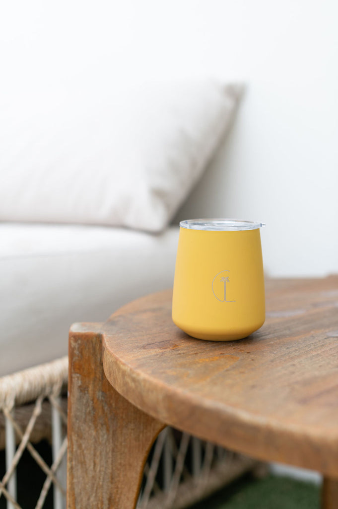 JUST LAUNCHED: Antigua | Reusable Cup 8oz | Mustard - Caye Life