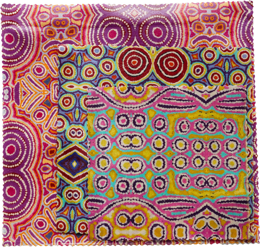 Apiary Made Beeswax Food Wraps - Australian Aboriginal Artists - Caye Life