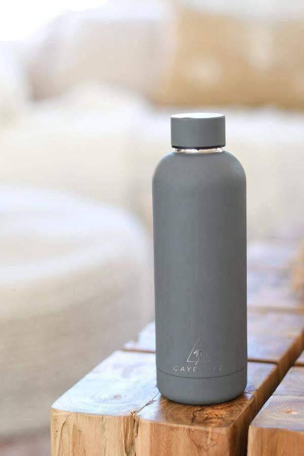 Capri | 500ml Water Bottle | Steel Grey Matte - Caye Life