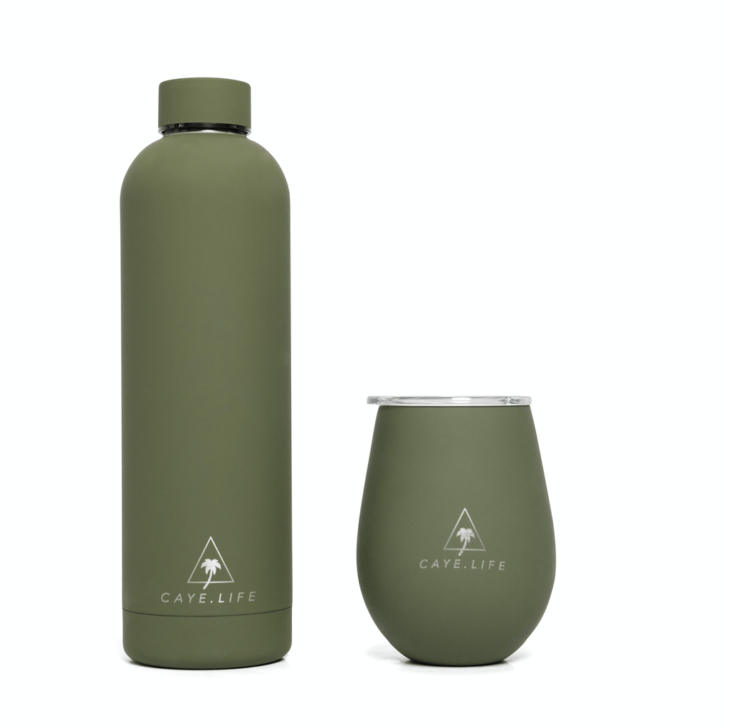 Floripa Bundle | Reusable Cup and 750ml Water Bottle - Caye Life
