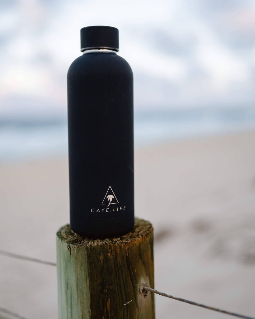 Zanzibar | 750ml Water Bottle | Matte Black - Caye Life