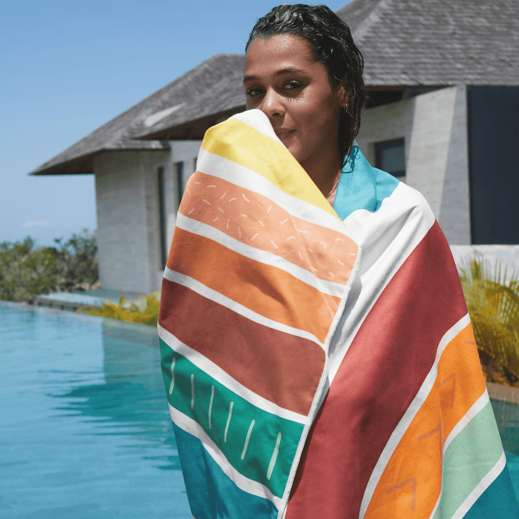 SomerSide™ Beach and Lifestyle Towels - Rainbow Print - Caye Life